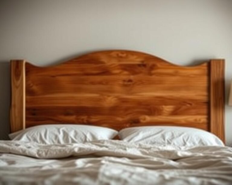 Cabeceira de cama de madeira